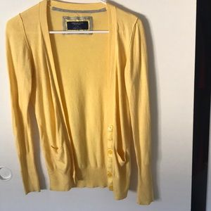 Yellow cardigan